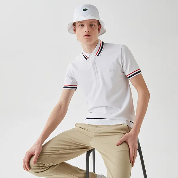 Áo Polo Nam Lacoste Slim Fit PH0307.07B Màu Trắng Size 2