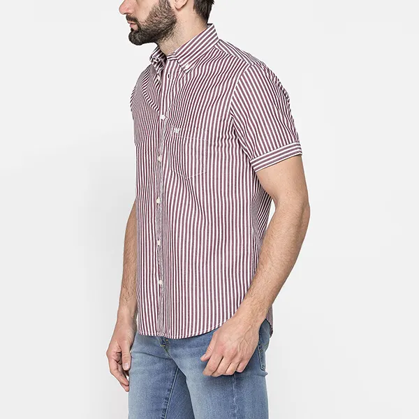 Áo Sơ Mi Carrera Jeans Short Sleeved Shirt 213C1230A_F08 Kẻ Sọc Màu Đỏ Size L