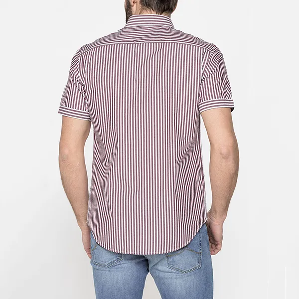 Áo Sơ Mi Carrera Jeans Short Sleeved Shirt 213C1230A_F08 Kẻ Sọc Màu Đỏ Size L