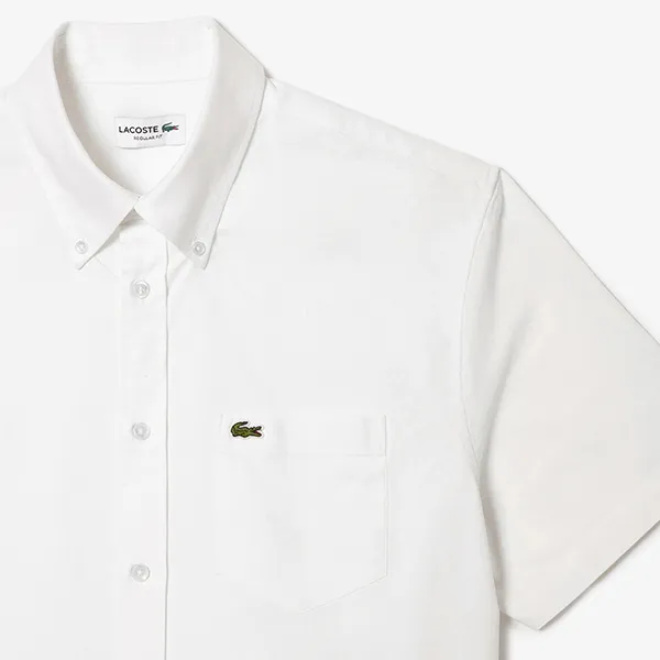 Áo Sơ Mi Cộc Tay Nam Lacoste Men's Regular Fit Oxford Shirt CH1917-10 CH9595 Màu Trắng Size 40 - Thời trang - Vua Hàng Hiệu