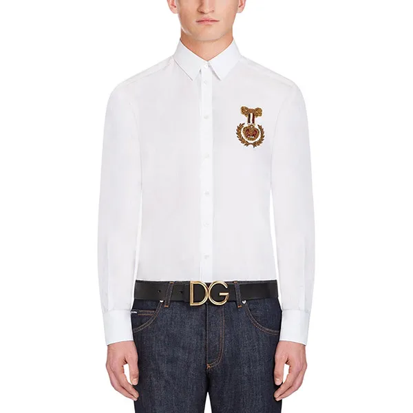 Áo Sơ Mi Nam Dolce & Gabbana D&G Gold G5EJ1T Màu Trắng Size 39