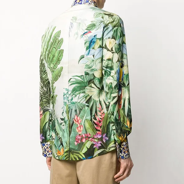 Áo Sơ Mi Nam Dolce & Gabbana D&G Jungle Shirt G5EJ0T Phối Màu Size 38
