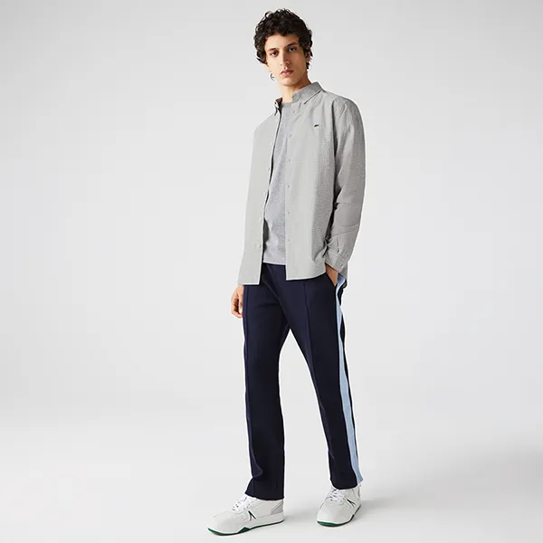 Áo Sơ Mi Nam Lacoste Men's Slim Fit Checkered Cotton And Linen CH7643-51 GA3 Màu Xám Trắng Size 41 - Thời trang - Vua Hàng Hiệu