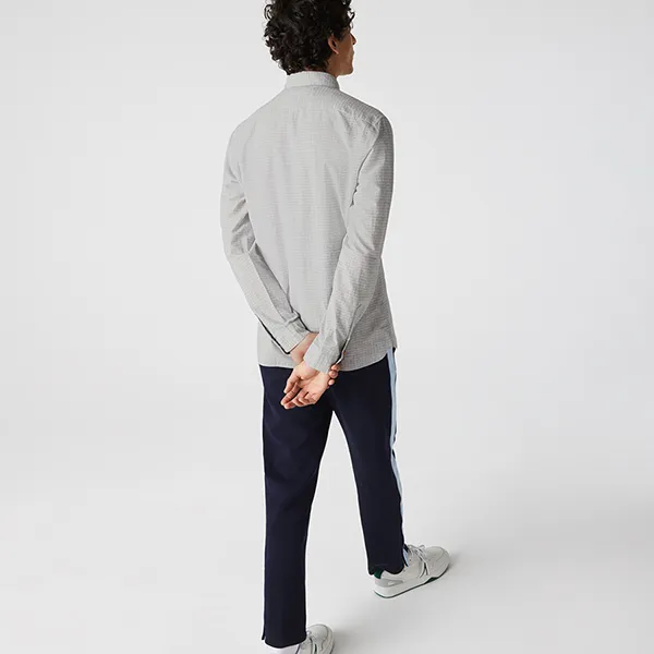 Áo Sơ Mi Nam Lacoste Men's Slim Fit Checkered Cotton And Linen CH7643-51 GA3 Màu Xám Trắng Size 41 - Thời trang - Vua Hàng Hiệu
