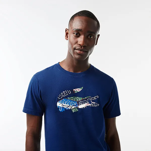 Áo Thun Nam Lacoste Men's Sport Cotton Jersey TShirt TH1801 51 F9F Màu Xanh Blue Size 3 - Thời trang - Vua Hàng Hiệu