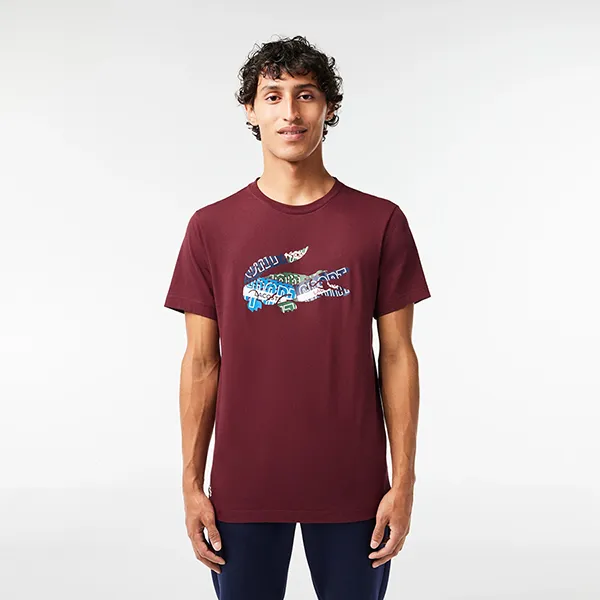 Áo Thun Nam Lacoste Men's Sport Cotton Jersey TShirt TH1801 51 YUP Màu Đỏ Đô Size 5 - Thời trang - Vua Hàng Hiệu
