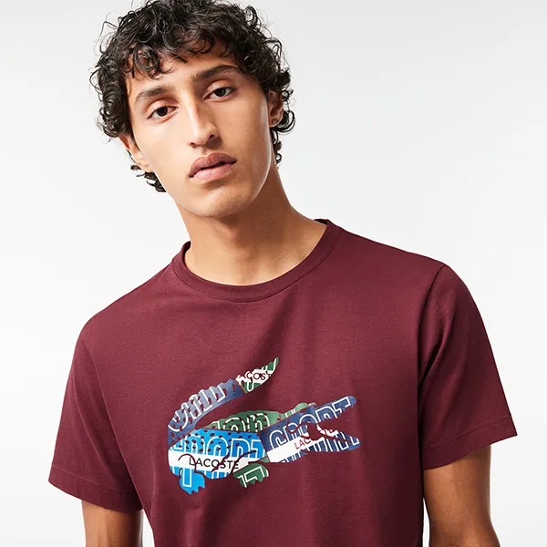 Áo Thun Nam Lacoste Men's Sport Cotton Jersey TShirt TH1801 51 YUP Màu Đỏ Đô Size 5 - Thời trang - Vua Hàng Hiệu