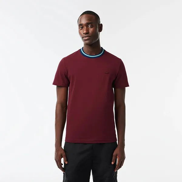 Áo Thun Nam Lacoste Men's Stripe Collar Stretch Piqué Tshirt TH1131 51 YUP Màu Đỏ Đô Size 5 - Thời trang - Vua Hàng Hiệu