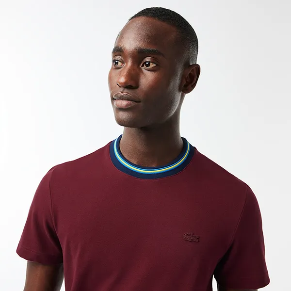 Áo Thun Nam Lacoste Men's Stripe Collar Stretch Piqué Tshirt TH1131 51 YUP Màu Đỏ Đô Size 5 - Thời trang - Vua Hàng Hiệu