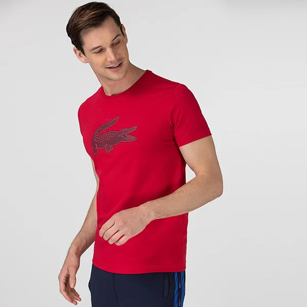 Áo Thun Nam Lacoste Sport 3D Print Crocodile Breathable Jersey Tshirt TH2042 00 GF9 Màu Đỏ Size 3 - Thời trang - Vua Hàng Hiệu