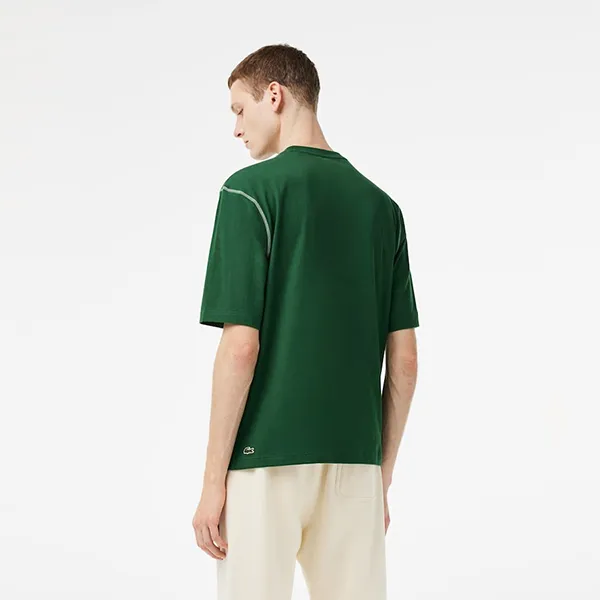 Áo Thun Nam Lacoste Sport Roland Garros Edition Chunky Jersey TShirt TH6230 51 132 Màu Xanh Lá Size 3