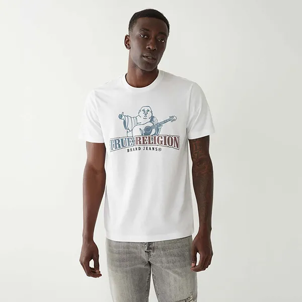 Áo Thun Nam True Religion Buddha Logo T-Shirt 107703 Màu Trắng Size XS - Thời trang - Vua Hàng Hiệu