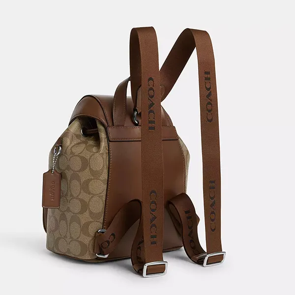 Balo Nữ Coach Pace Backpack In Signature Canvas CR130 Màu Nâu