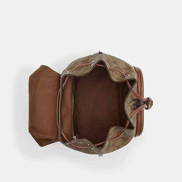 Balo Nữ Coach Pace Backpack In Signature Canvas CR130 Màu Nâu