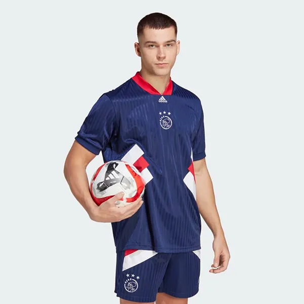 Bộ Quần Áo Cộc Tay Nam Adidas Ajax Amsterdam Icon Jersey Short Màu Xanh Blue Size S - Thời trang - Vua Hàng Hiệu