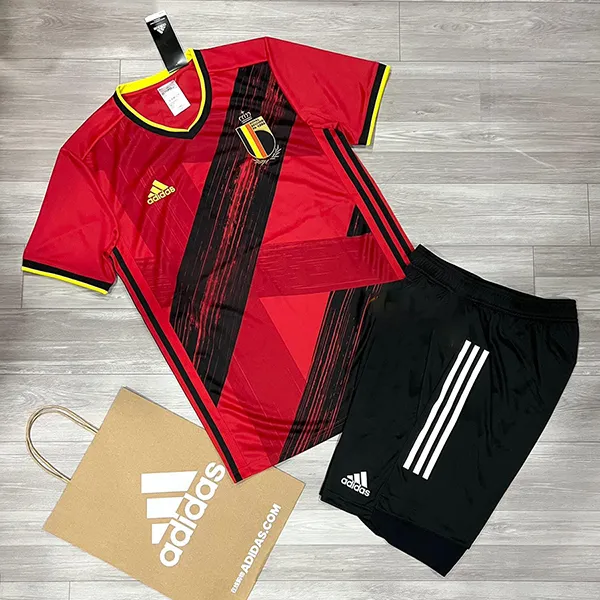 Bộ Quần Áo Cộc Tay Nam Adidas Football Belgium Home Jersey Short Màu Đỏ Đen Size S - Thời trang - Vua Hàng Hiệu