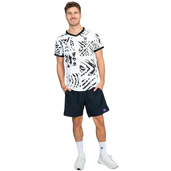 Bộ Quần Áo Cộc Tay Nam Bidi Badu Melbourne V-Neck Tennis M1620002-WHBK/BIJ42E01F-Q11 Màu Trắng Đen Size XS - Thời trang - Vua Hàng Hiệu