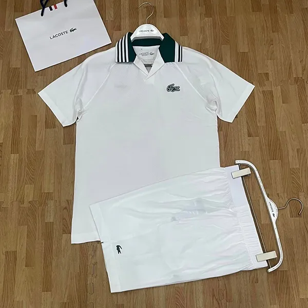 Bộ Quần Áo Cộc Tay Nam Lacoste Daniil Medvedev Màu Trắng Size 3