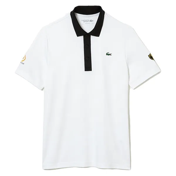 Bộ Quần Áo Cộc Tay Nam Lacoste Men's Sport GH6961 / DH8193 Màu Đen Trắng Size 3