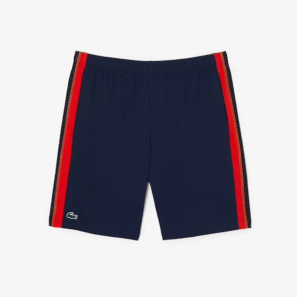 Bộ Quần Áo Cộc Tay Nam Lacoste Men's Tennis GH5201 / DH5174 Màu Xanh Đỏ Size 3