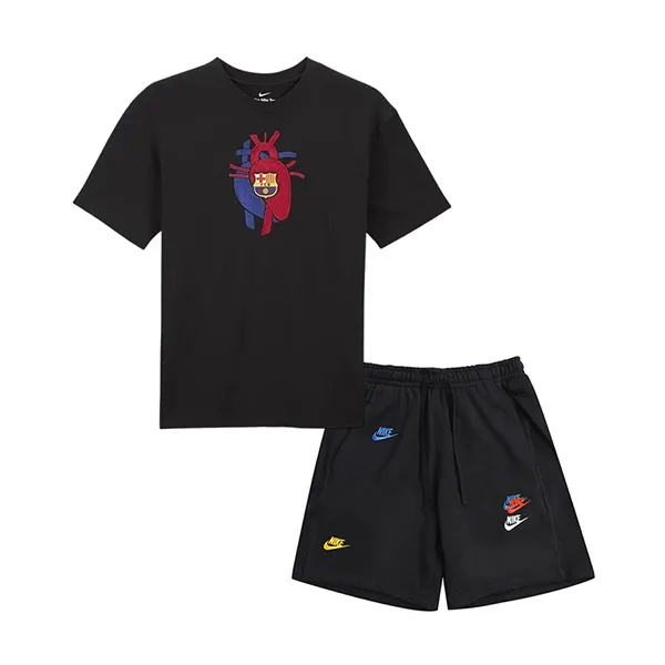 Bộ Quần Áo Cộc Tay Nam Nike FC Barcelona x Patta Sportswear Black Màu Đen Size S - Thời trang - Vua Hàng Hiệu