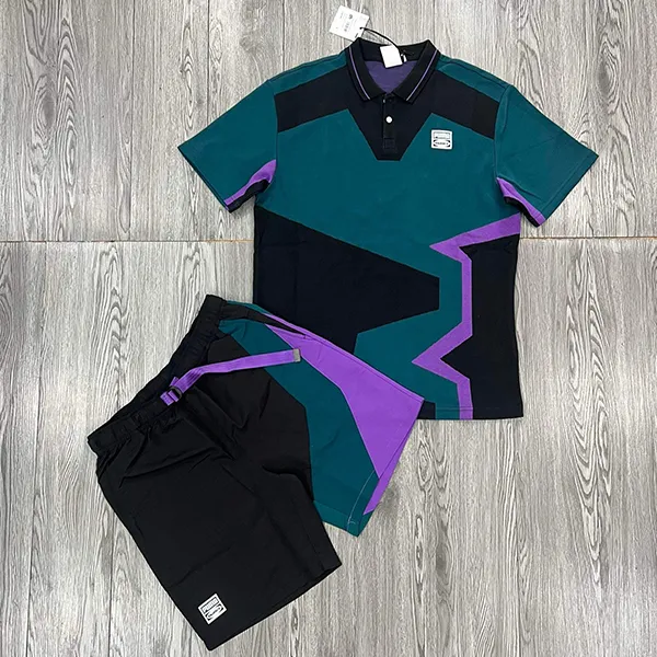 Bộ Quần Áo Cộc Tay Nam Puma Butter Goods Abstract Graphic Màu Xanh Đen Size XS