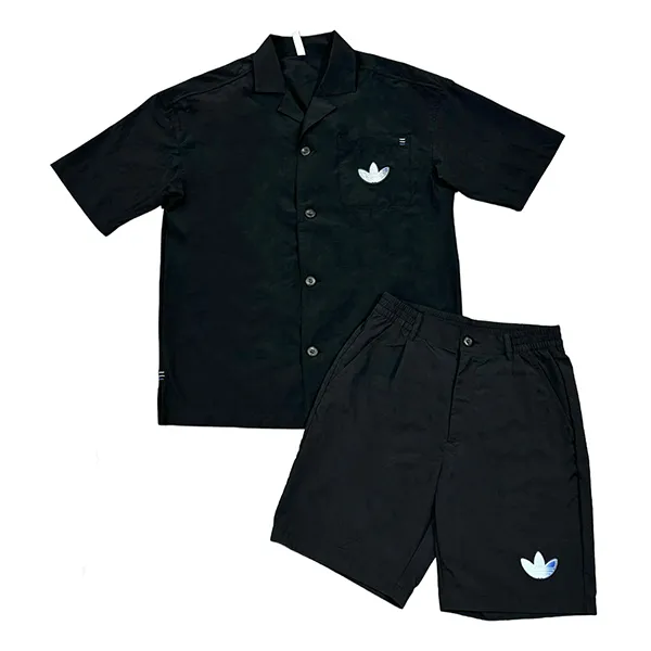 Bộ Quần Áo Sơ Mi Nam Adidas IK8626 IK8681 Màu Đen Size L