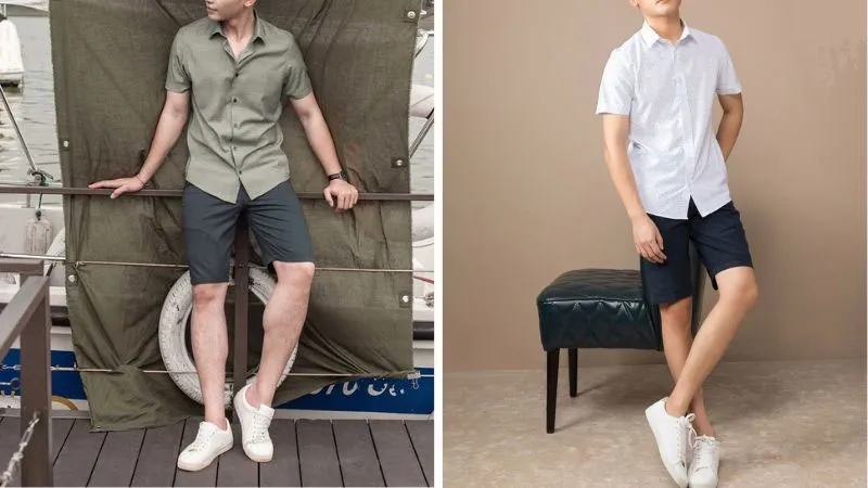 20 cách phối áo sơ mi tay ngắn sao cho đẹp, ấn tượng nhất  - 23