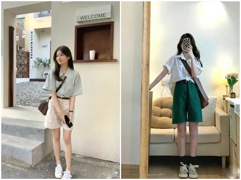 20 cách phối áo sơ mi tay ngắn sao cho đẹp, ấn tượng nhất  - 1