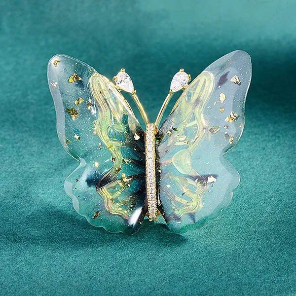 Cài Áo Nữ Meri Butterfly BR670 Màu Xanh