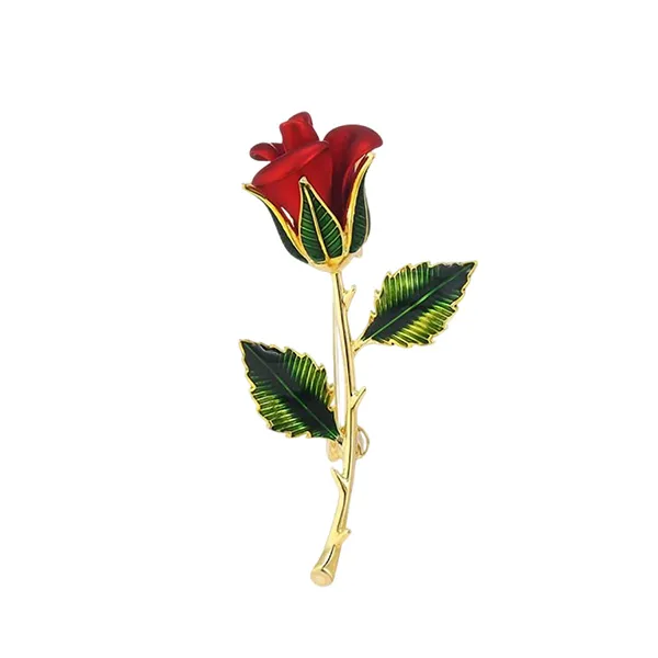 Cài Áo Nữ Meri Red Rose Màu Đỏ Hồng