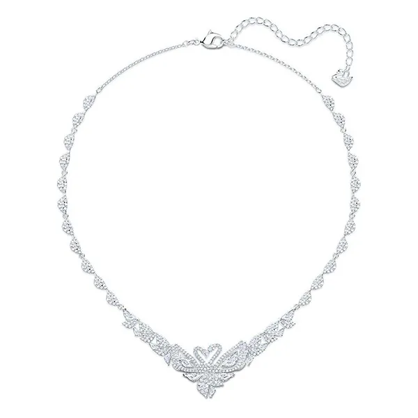 Dây Chuyền Nữ Swarovski Dancing Swan Necklace White, Rhodium Plated 5536766 Màu Bạc