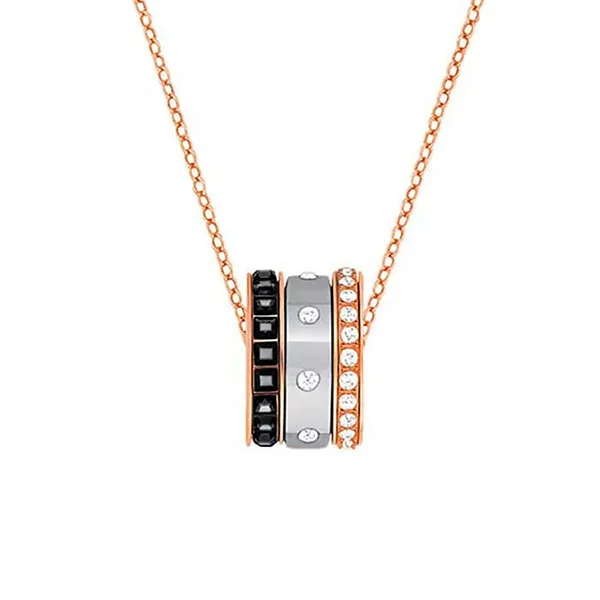 Dây Chuyền Nữ Swarovski Hint Pendant Necklace With A Mixed Metal Finish And White Crystals On A Rose Gold Tone Plated Chain 5353666 Màu Vàng Hồng - 3