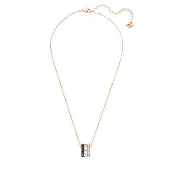 Dây Chuyền Nữ Swarovski Hint Pendant Necklace With A Mixed Metal Finish And White Crystals On A Rose Gold Tone Plated Chain 5353666 Màu Vàng Hồng - 4