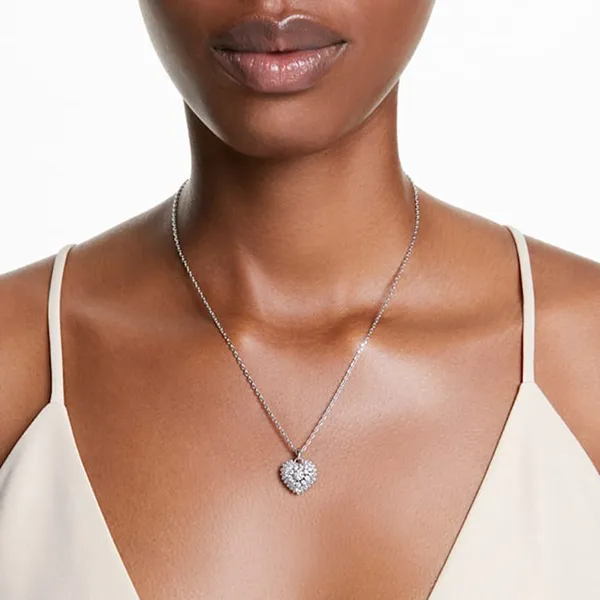 Dây Chuyền Nữ Swarovski Hyperbola Silver Coloured Necklace 5684386 Màu Trắng Bạc