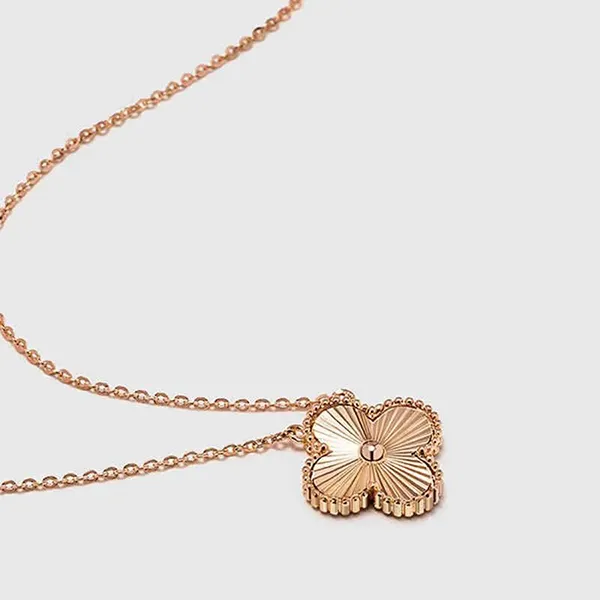 Dây Chuyền Nữ Van Cleef & Arpels Alhambra Vintage Rose Gold Màu Vàng Hồng (Chế Tác) - 3