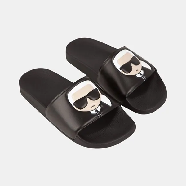 Dép Karl Lagerfeld Kondo Ikonik Slide KL80905 Màu Đen Size 39 - Dép - Vua Hàng Hiệu