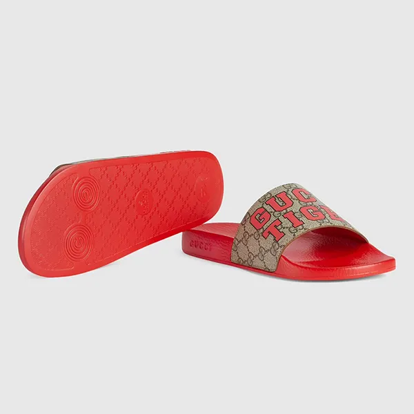 Dép Nam Gucci Tiger Slide Sandal 687612-UTH00-9749 Màu Đỏ Size 41 - 4