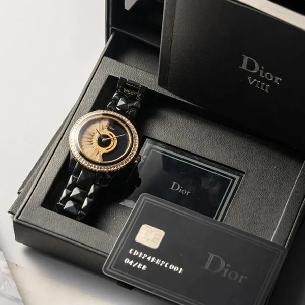 Đồng Hồ Dior VIII Grand Bal Plumes CD124BH2C001 38mm Màu Đen Vàng