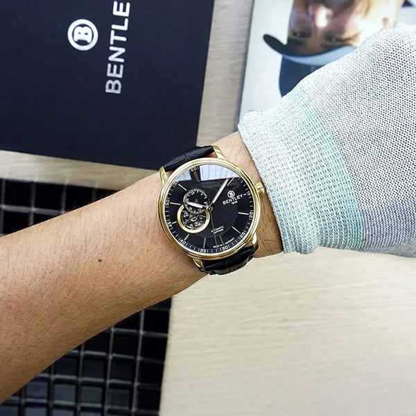 Đồng Hồ Nam Bentley Automatic BL1832-25MKBB-AMK-GL-D Màu Đen Vàng