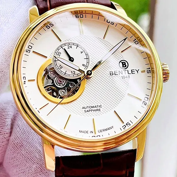 Đồng Hồ Nam Bentley Automatic BL1832-25MKWD-AMK-GL-T Màu Nâu Trắng
