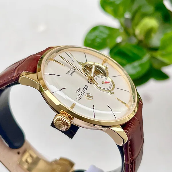 Đồng Hồ Nam Bentley Automatic BL1850-15MKWD-AMK-GL-T Màu Nâu Vàng