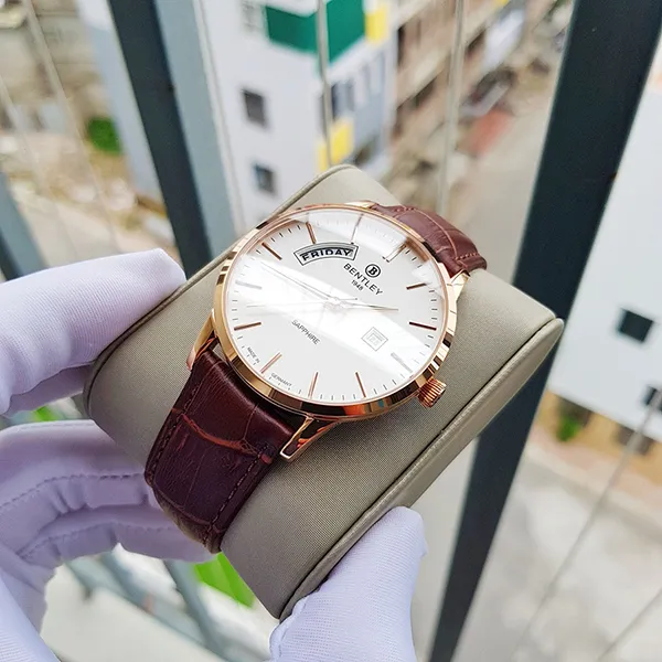 Đồng Hồ Nam Bentley BL1864-10MRWD-MR-GL-T Màu Nâu Trắng