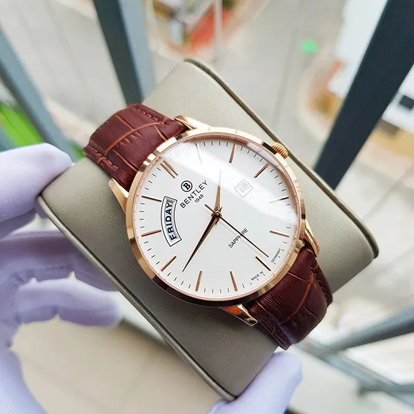 Đồng Hồ Nam Bentley BL1864-10MRWD-MR-GL-T Màu Nâu Trắng