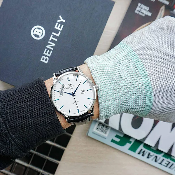 Đồng Hồ Nam Bentley BL1864-10MWWB-MS-GL-T Màu Trắng Đen