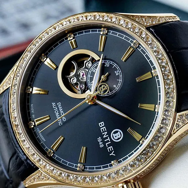 Đồng Hồ Nam Bentley Diamond BL1784-252KBB-S2M-AMK-GL-D Màu Đen
