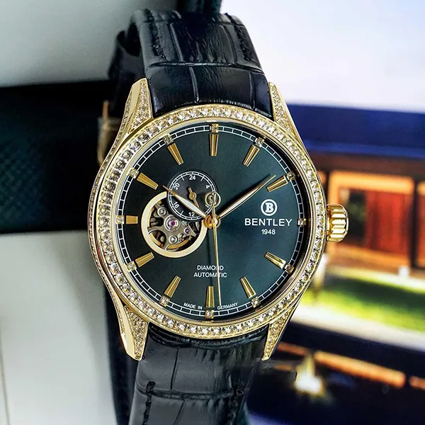 Đồng Hồ Nam Bentley Diamond BL1784-252KBB-S2M-AMK-GL-D Màu Đen