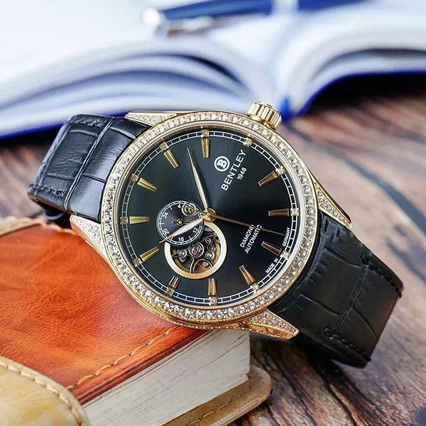 Đồng Hồ Nam Bentley Diamond BL1784-252KBB-S2M-AMK-GL-D Màu Đen
