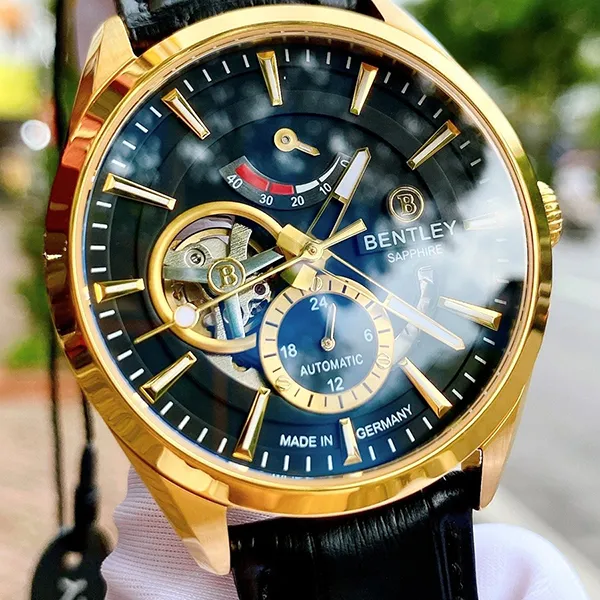 Đồng Hồ Nam Bentley Mặt Hề BL1831-15MKBB-AMK-GL-D Màu Đen Vàng