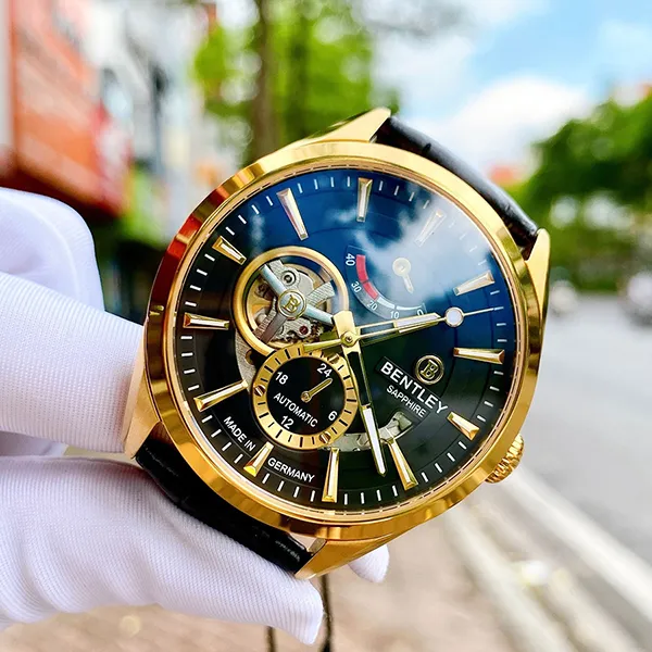 Đồng Hồ Nam Bentley Mặt Hề BL1831-15MKBB-AMK-GL-D Màu Đen Vàng
